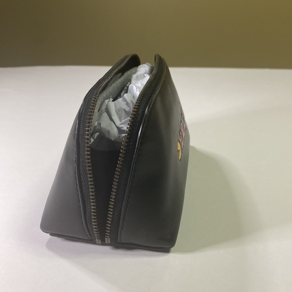 Coach Collectible PacMan Black Calf Leather Zippered Cosmetic Bag - Picture 7 of 14